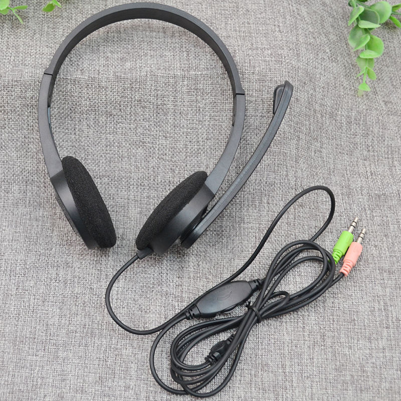 Wholesale gaming headset headphones with microphone customized cheap 3.5mm wired headset headphone for gamer office