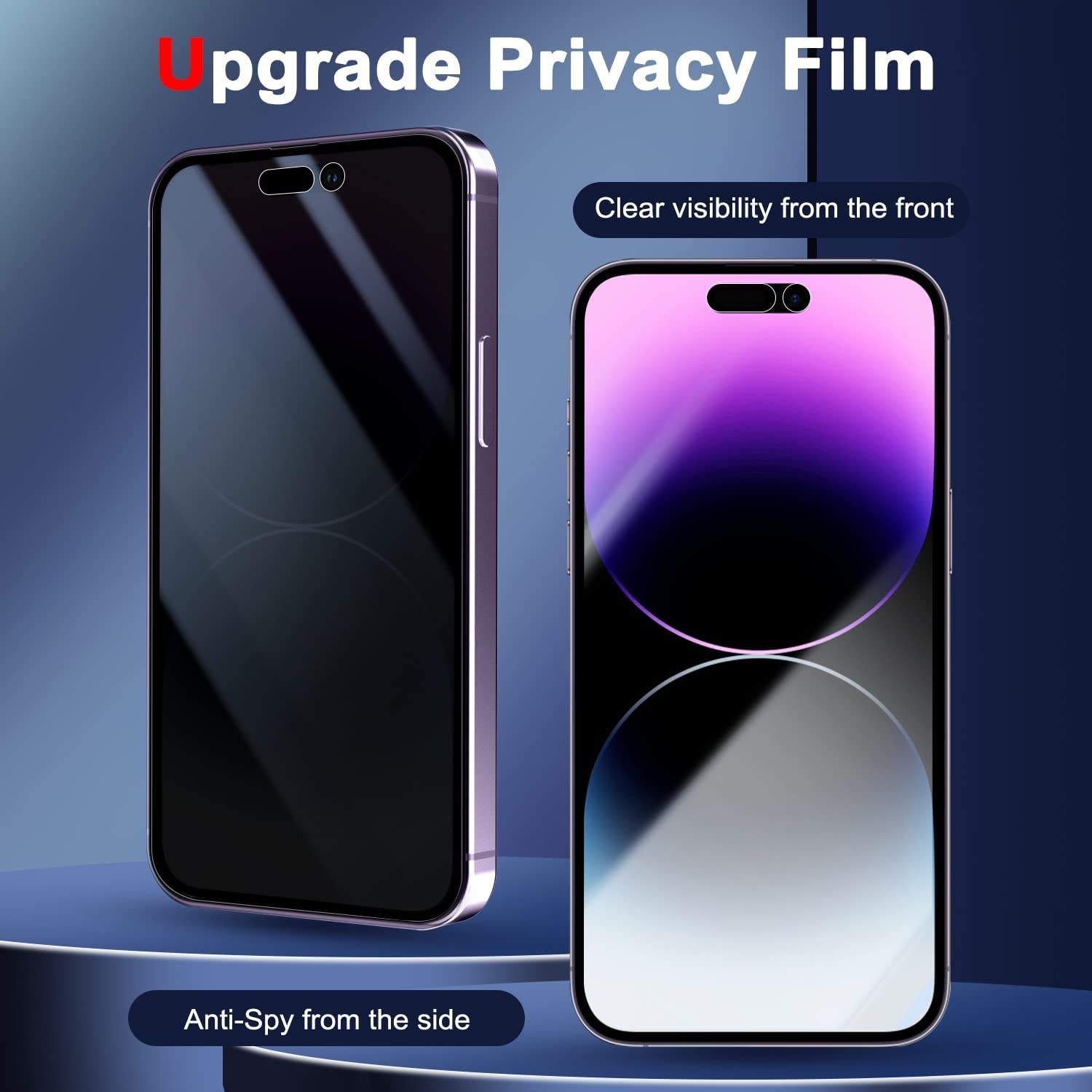 2.5D Privacy Screen Protector For iPhone 14 Pro Max Anti Spy Tempered Glass