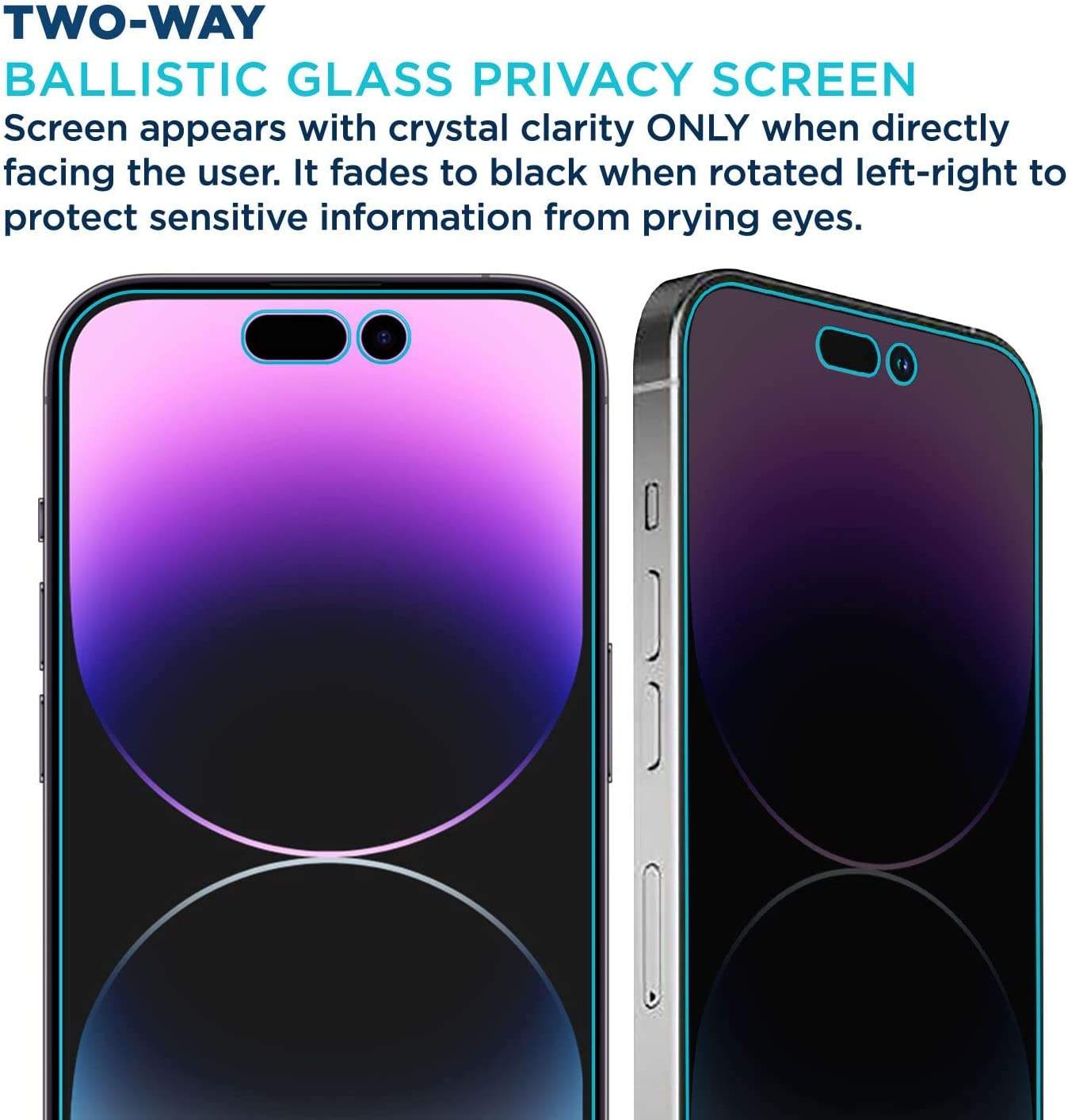 2.5D Privacy Screen Protector For iPhone 14 Pro Max Anti Spy Tempered Glass