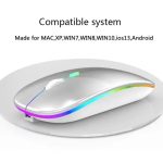 2.4GHz Bluetooth 5.0 Dual Mode wireless mouse silent LED RGB backlight rechargeable gaming wireless mouse for laptop