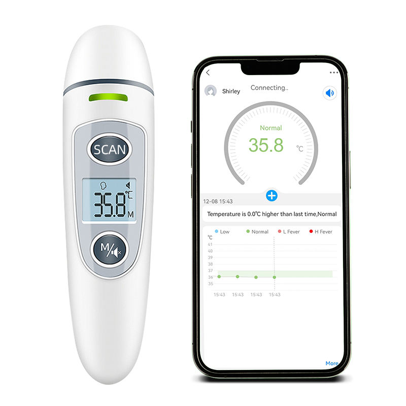 Smart Thermometer Digital Non Contact Portable Temperature Gun Digital Bluetooth Thermometer