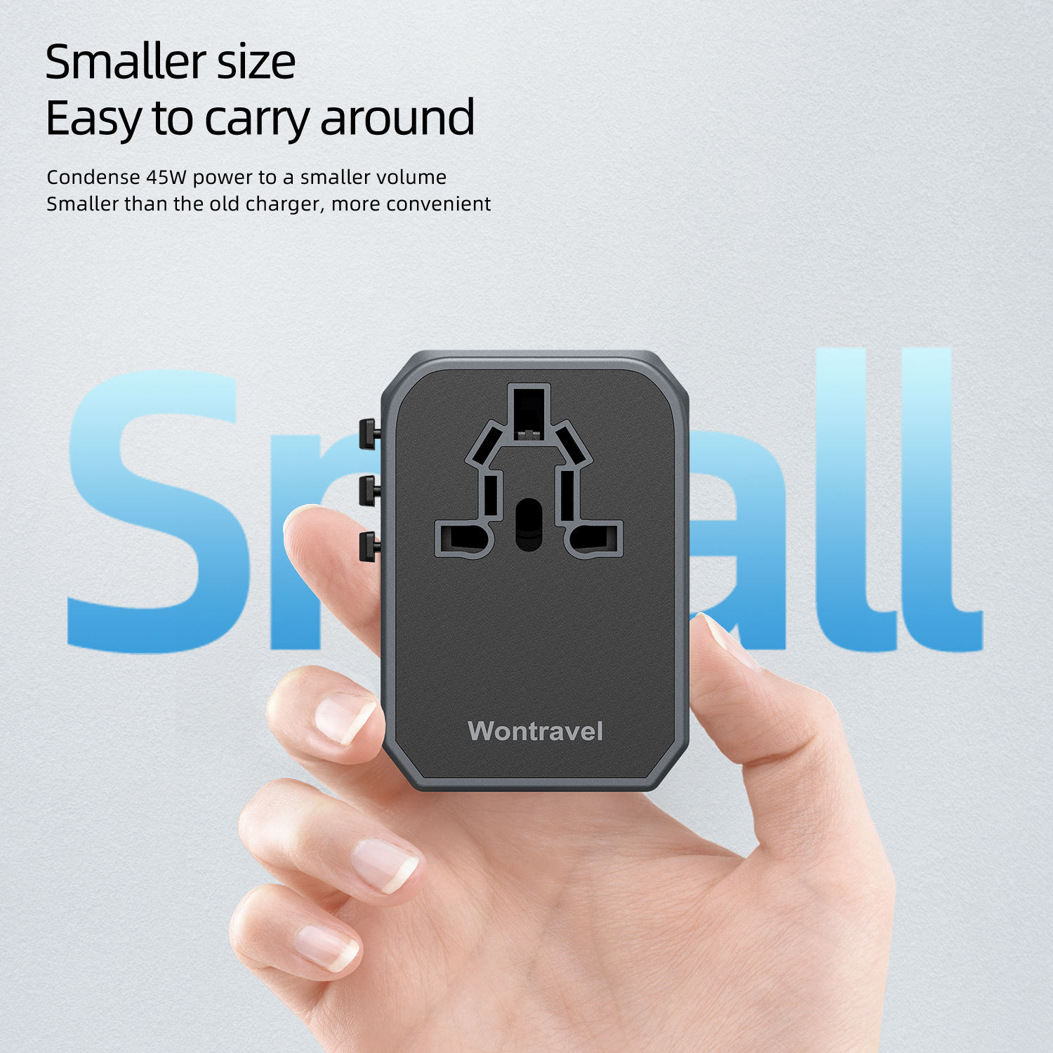 World travel adaptor USB plug Type C quick charger PD adapter electrical plug socket