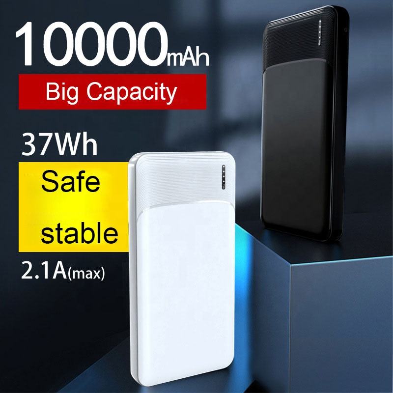 Ultra Slim Double Power Bank 10000 Usb Type C Rohs Logo Powerbank 10000 mah Portable Charger 10 000 mah Power Banks 10000mah