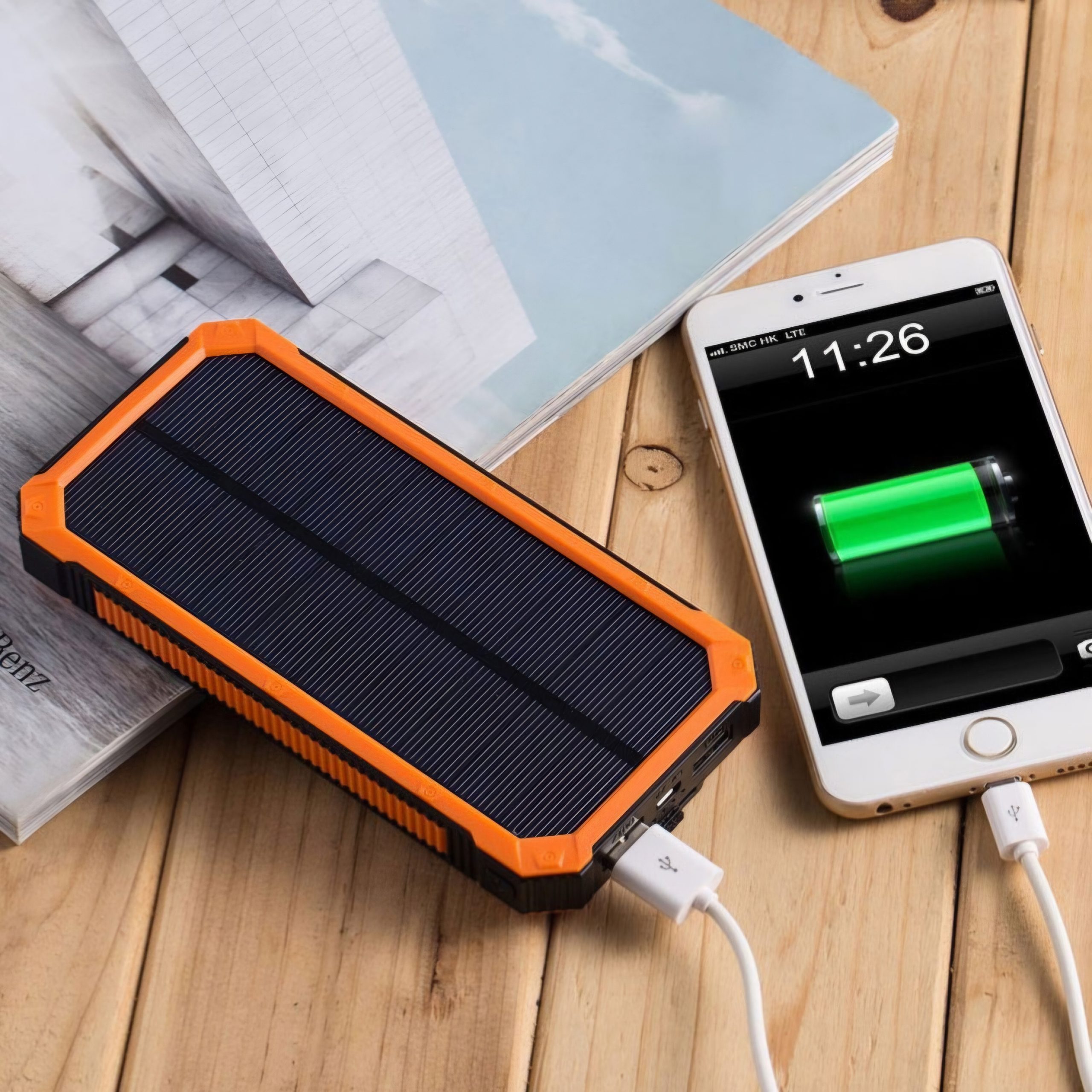 New Product Custom Solar Panel Powerbank Portable Solar Charger 15000mAh Solar Power Banks For Cell Phone