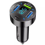 4 Ports USB PD Quick Car Charger QC 3.0 Type C Cigarette Lighter 12V USB C Car Charger for Mobile Phone