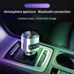 Fast Charging Car Phone Charger Colorful Ambient Light FM Transmitter