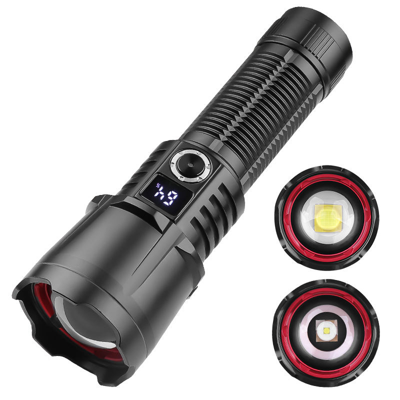 30W Wick LED Flashlight High Power Torch Lighting Distance 1500M Waterproof Tactical Hunting Lights Flashlights