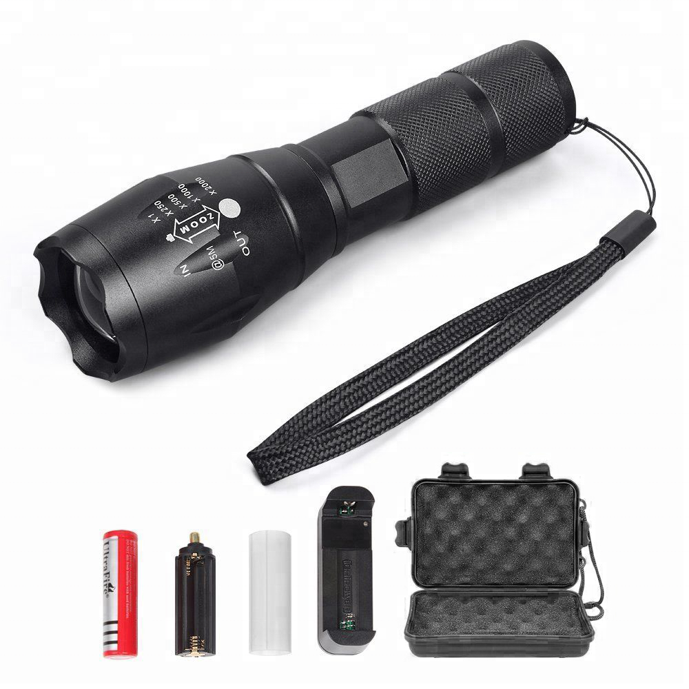 High power waterproof Aluminum flashlights led torch 1000 lumen 10W rechargeable tactical led flashlight