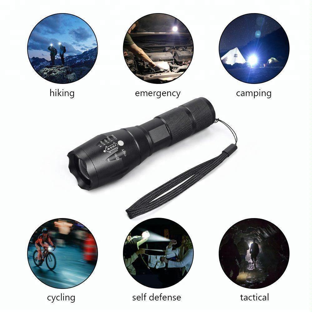 High power waterproof Aluminum flashlights led torch 1000 lumen 10W rechargeable tactical led flashlight