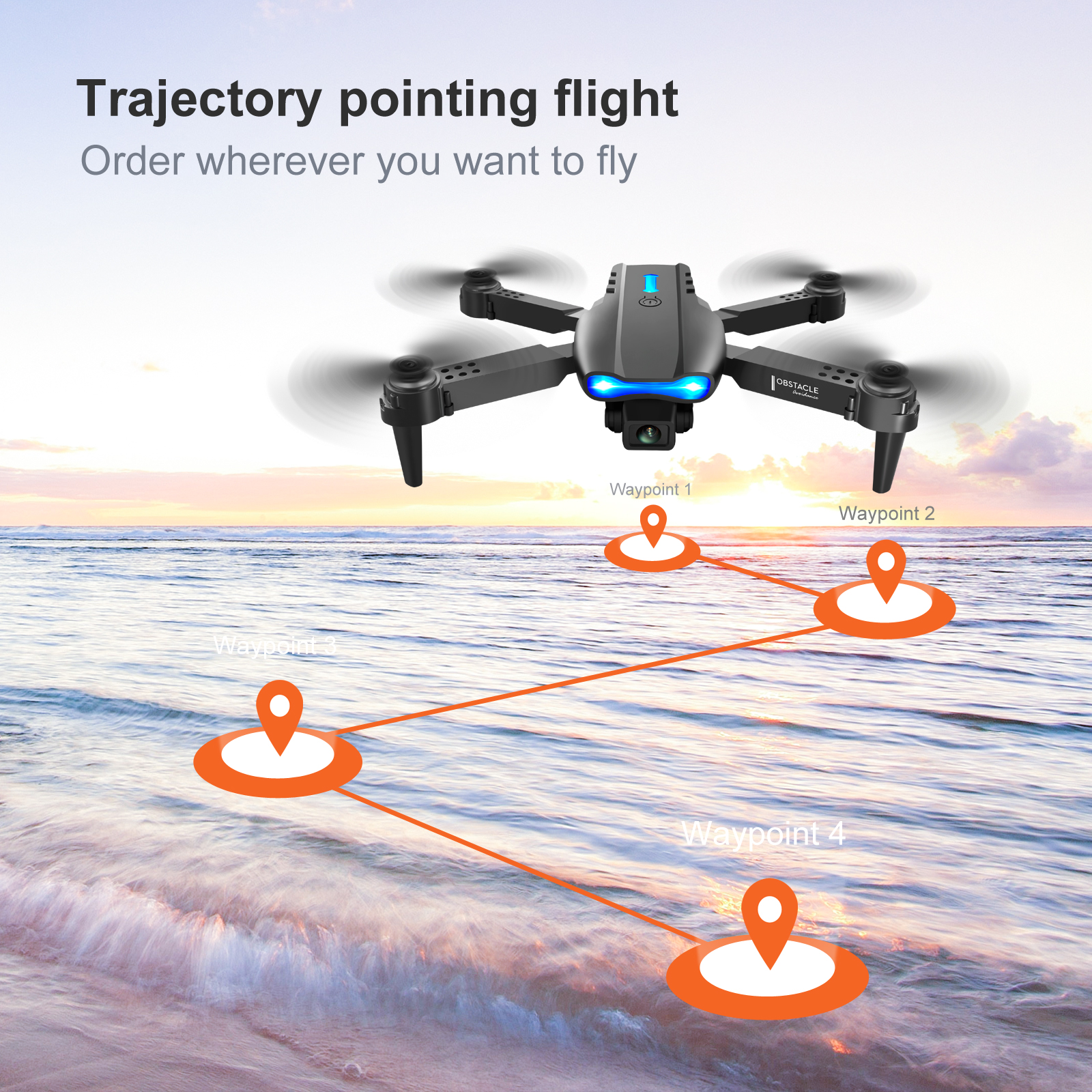 Leesafe Mini 4K Drone Camera E99 pro K3 Obstacle Avoidance 2.4G Wifi Remote Control Foldable 360 Flip Headless Mode Mini Drones