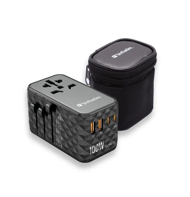 Verbatim 32121 4 Port PD 3.0 GaN III 100W Universal Travel Adapter (UTA-06)