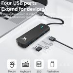 New Series multi 4 ports usb3.0 ports type-c 5Gbps data hub adapter connector