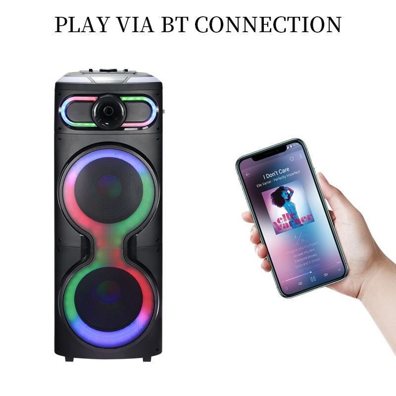 2.0 Channel Stereo Dual 15'' Bluetooth Party speaker with Laser Lighting Effect