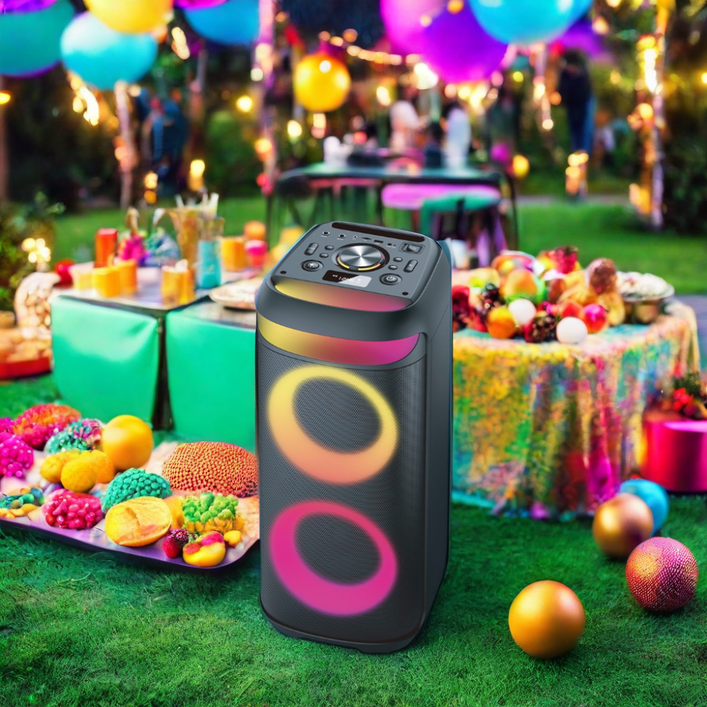 2.0 Channel Stereo Dual 15'' Bluetooth Party speaker with Laser Lighting Effect