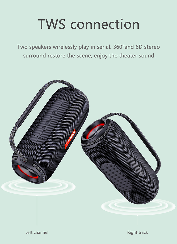 Wireless bluetooth speaker Portable DJ Karaoke Party Sound For Radio Metal Sound Speakers Woofer