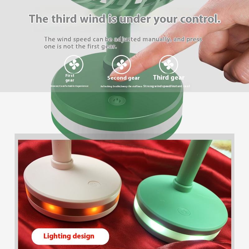 New customizable ultra-long battery life portable USB mini desktop fan