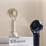 2024 new mould outdoor portable mini handheld fan base stand water air cooling personal desk USB rechargeable small mist fan