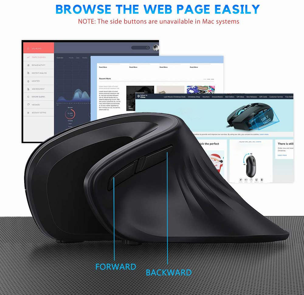 Newest Computer Optical 2.4G Wireless Ergonomic Vertical Mouse