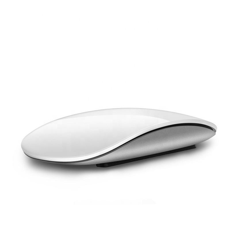 Ultra-Thin Portable Slim Silent Office Mice Multi Arc White BT Rechargeable Wireless Magic Touch Mouse for Mac Laptop