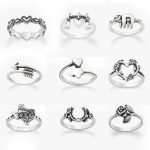 Sterling Silver Ring New Design Heart Infinity Ring Antique Silver Ring For Women