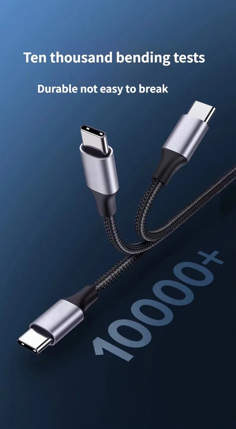 Nylon Pd 60W Usb C To Type C Data Cable Charging Type C Fast Charging for iphone 15 Mobile Phone