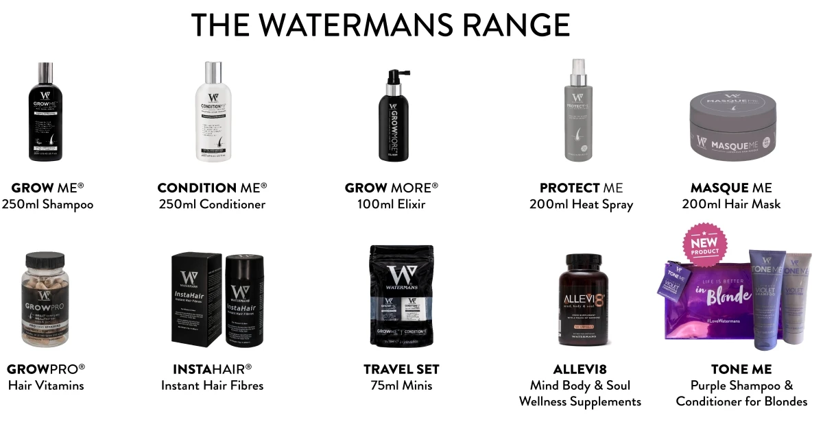 Watermans Shampoo 1L Hair Loss Products Grow Me Shampoo