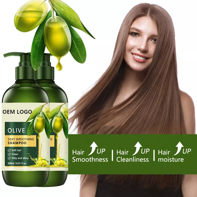 Pure Olive Oil Shampoo and Conditioner set Silky And Shiny Hair Shampoo