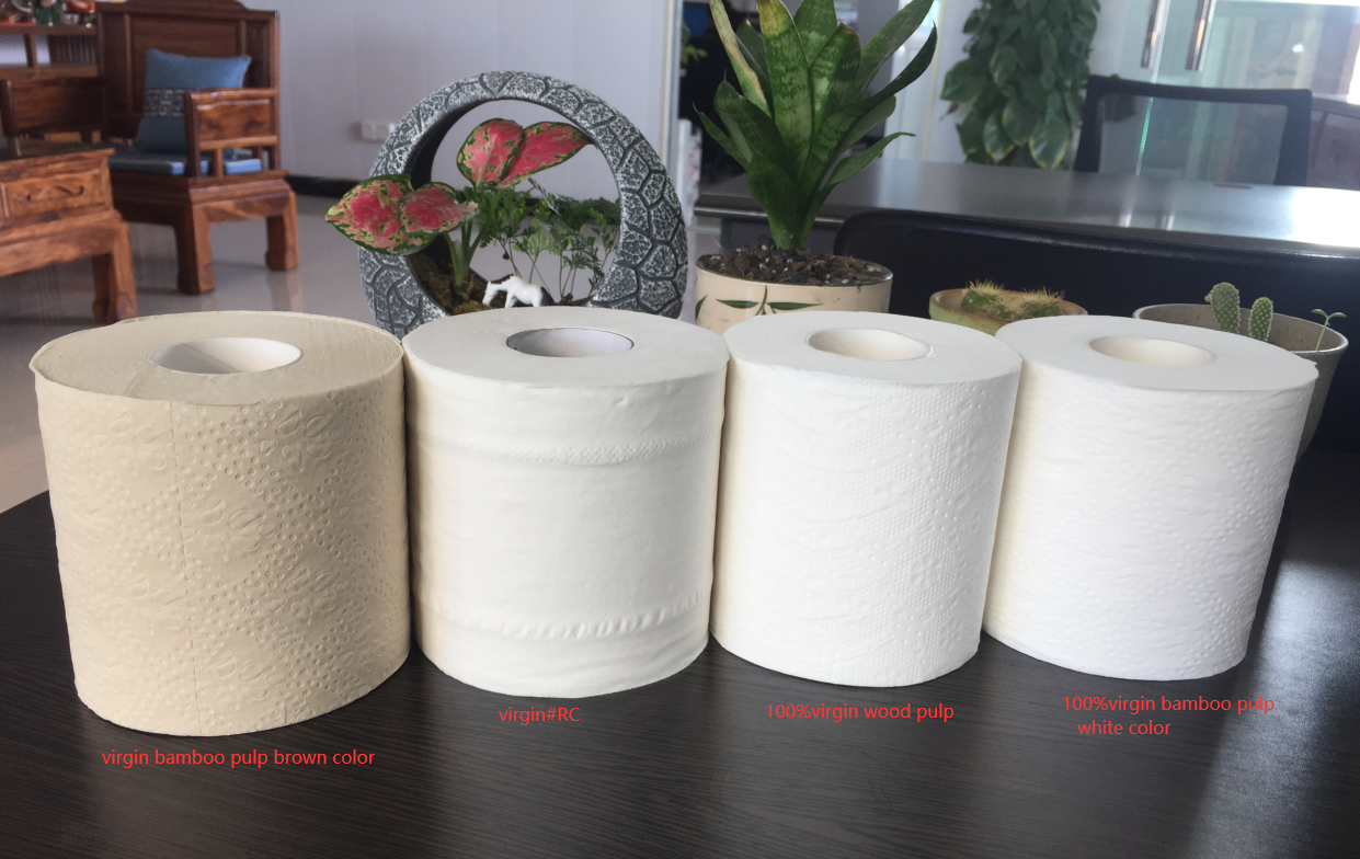 Embossed virgin bamboo pulp Tissue Paper/Cheap Toilet paper