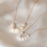 Silver girl jewelry 18k gold mini irregular freshwater pearl women necklace