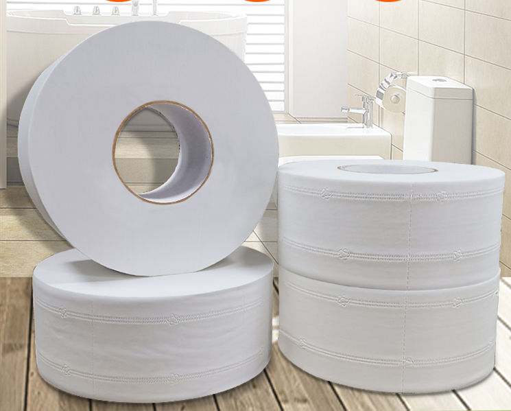 Tissue paper roll 9" Jumbo roll tissue virgin toilet paper