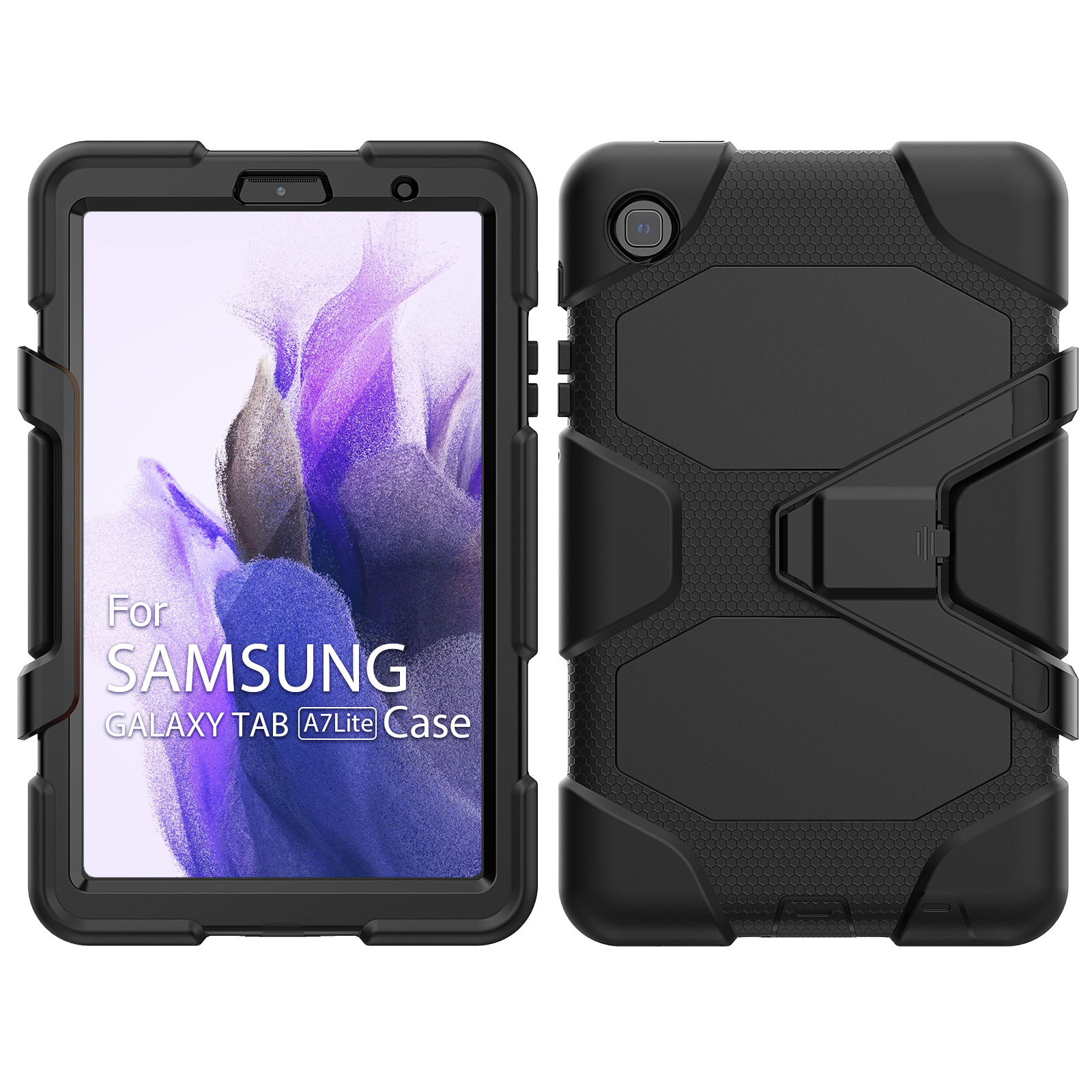 Heavy Duty Rugged Silicone Tablet Case for Samsung Galaxy Tab A7 Lite 2021 T220 T225 Shockproof Cover With Screen Protector