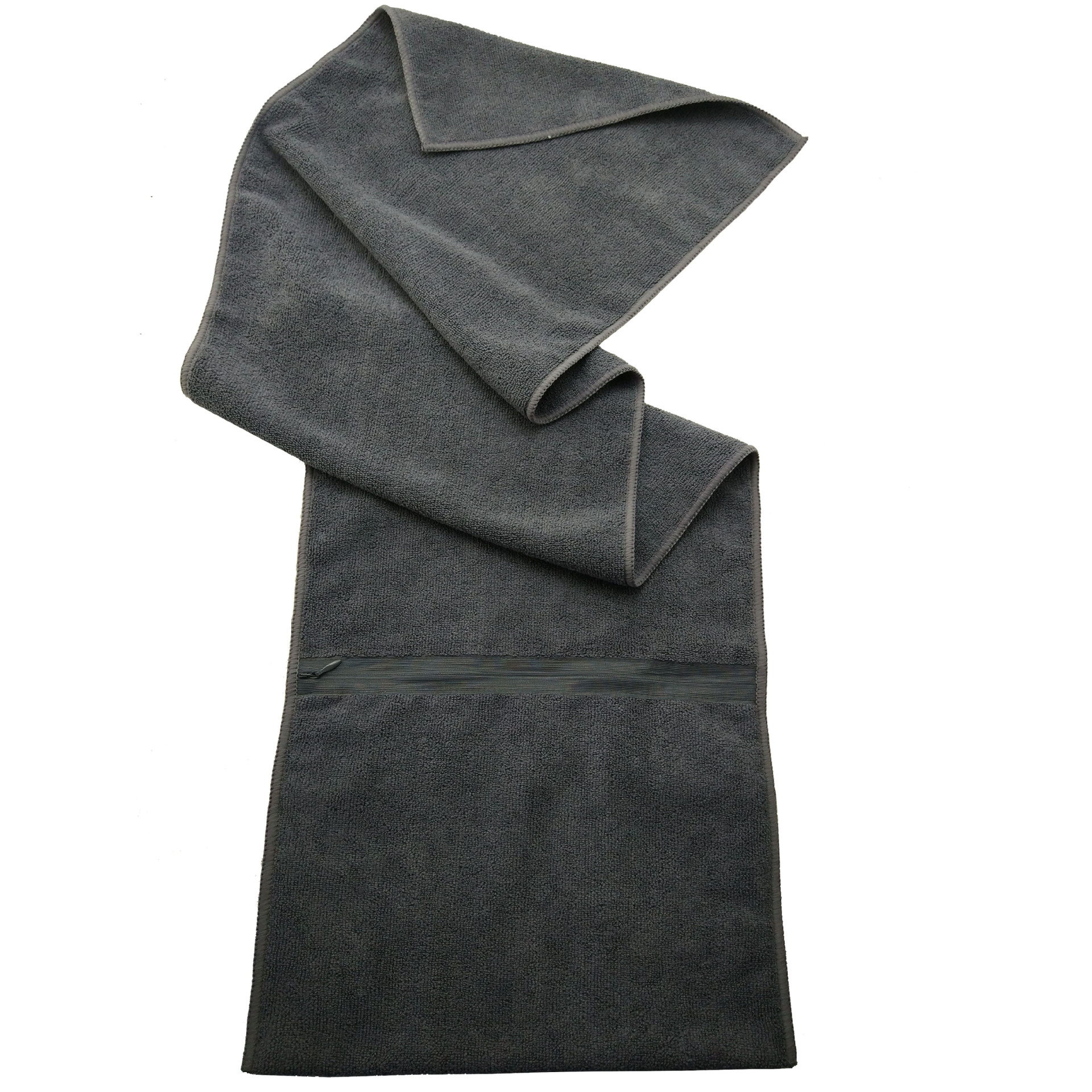 microfiber sports towel gym towel with zipper pocket