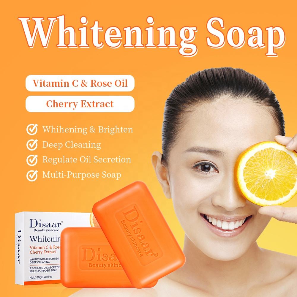 Vitamin c natural cleansing brightening organic bar soap for skin whitening