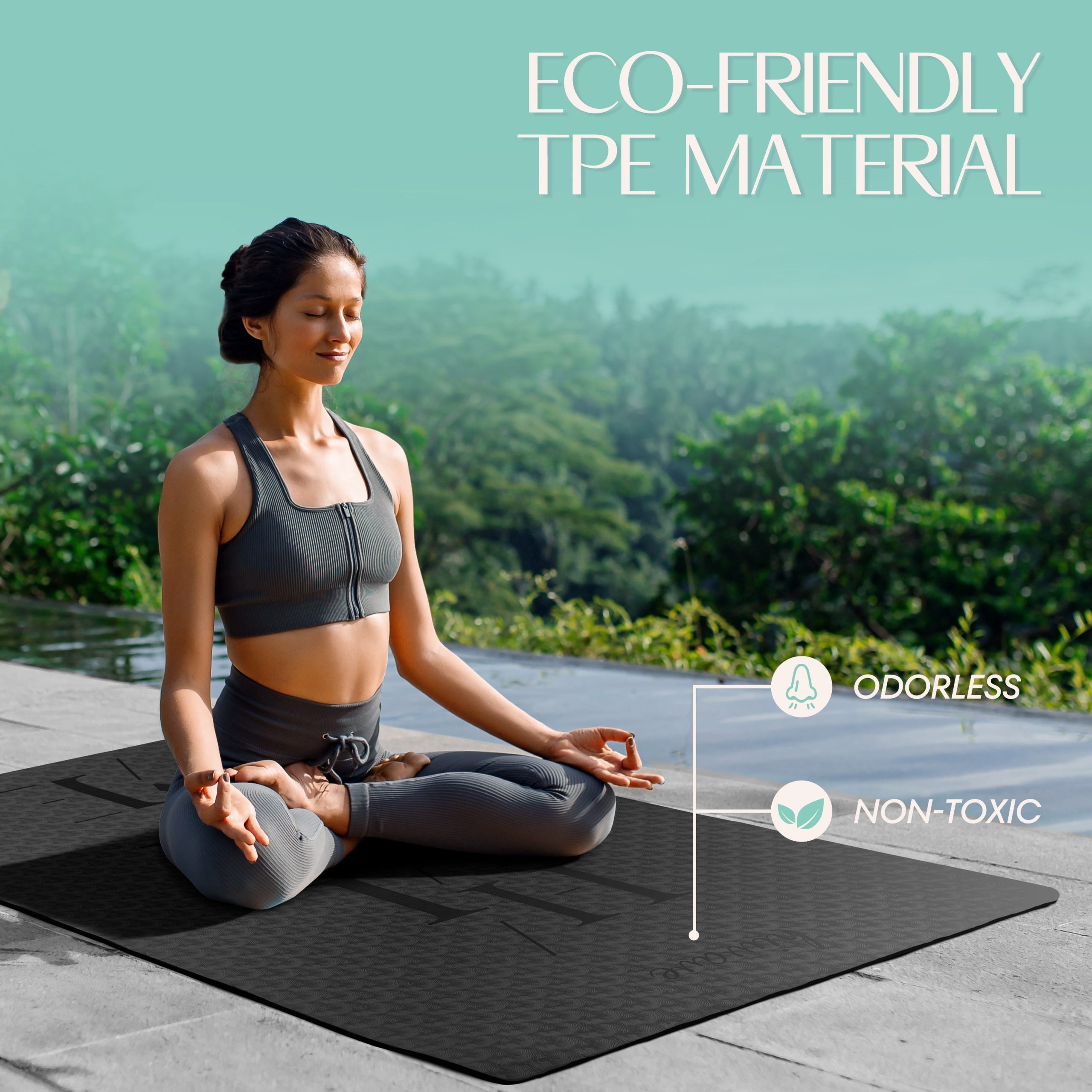 PF Competitive TRAVEL TPE Yoga Mat 7mm thick non-slip eco friendly foldable Yoga mats