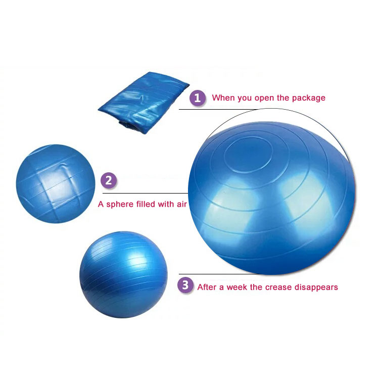 Eco-friendly Custom Printed 45cm 55cm 65cm 75cm Anti-burst PVC Gym Fitness Massage Exercise Yoga Ball