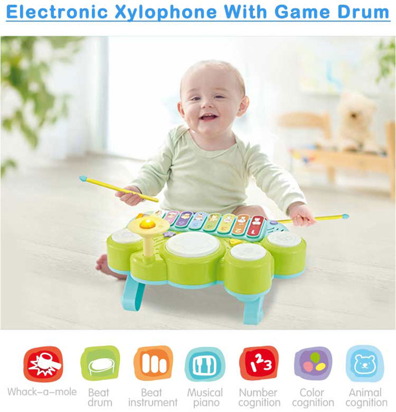 Children Educational Piano Keyboard Toy Drum Set Musical Xylophone Toy for Kids