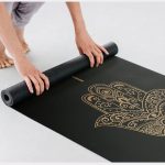 5mm extra large custom gold printed black rubber yoga mat PU