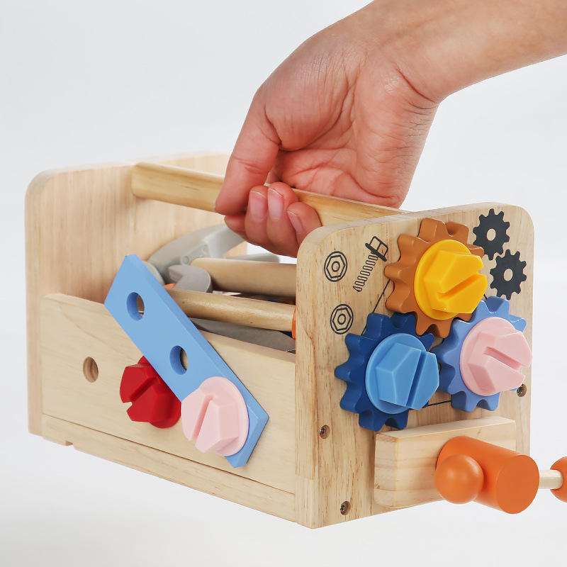 Wooden tools box carpenter disassembly set toys early education hands on training