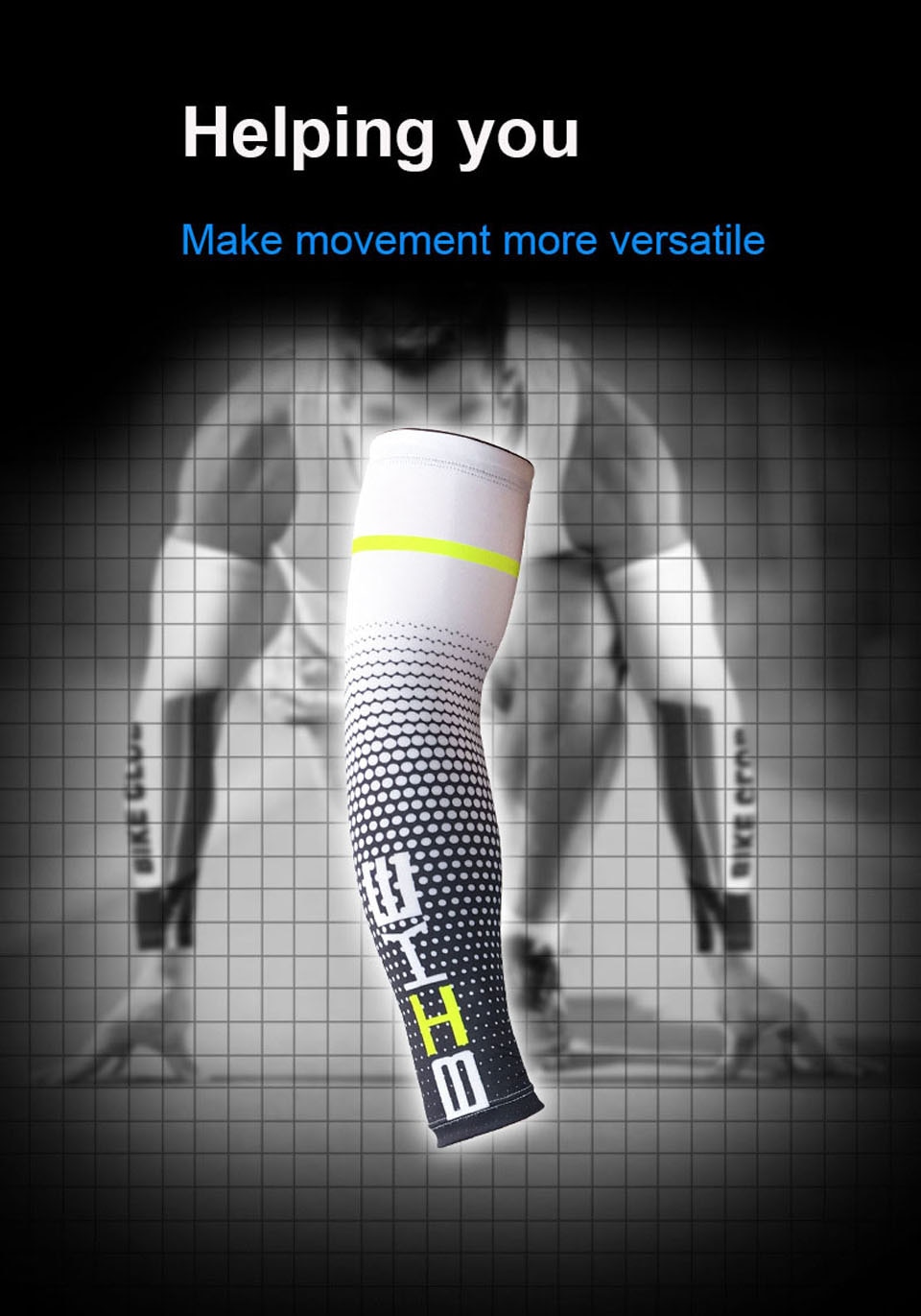 Football Cycling Sports Cooling Compression Arm Sleeves Cover Wrap UV Sun Protection Cover