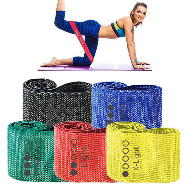 OEM ODM Adjustable Fitness Gym Exercise Workout Resistance Band Hip Band Fabric Booty Bands