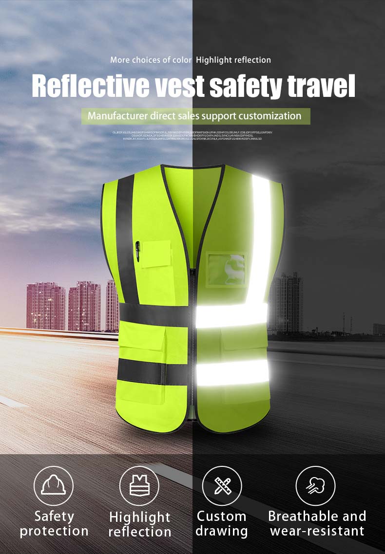 High vis reflective safety vest construction apparel safety clothing high visibility vest safety apparel