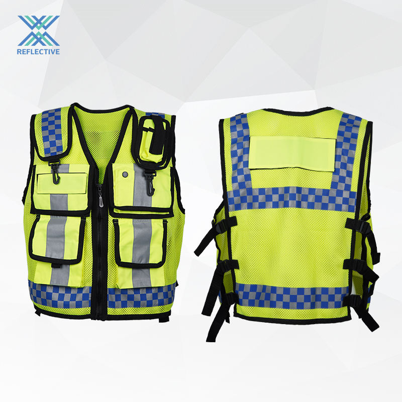 Black Safety Vest Construction Security Vest Hi Vis Men Reflective Safety Vest With Logo