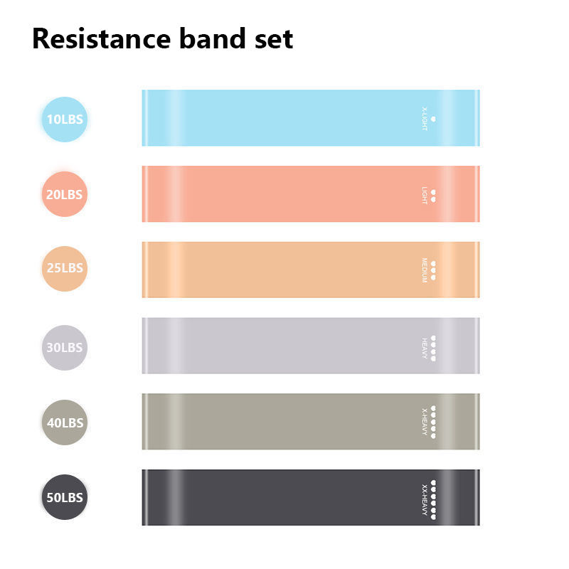 2024 Exercise Latex Hip Bnad Resistance Set Fitness Strength Squat Custom Printed Resistance Band