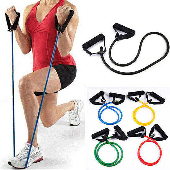 5 levels heavy duty adjustable gym fitness workout elastic 11pcs latex resistance bands tube set