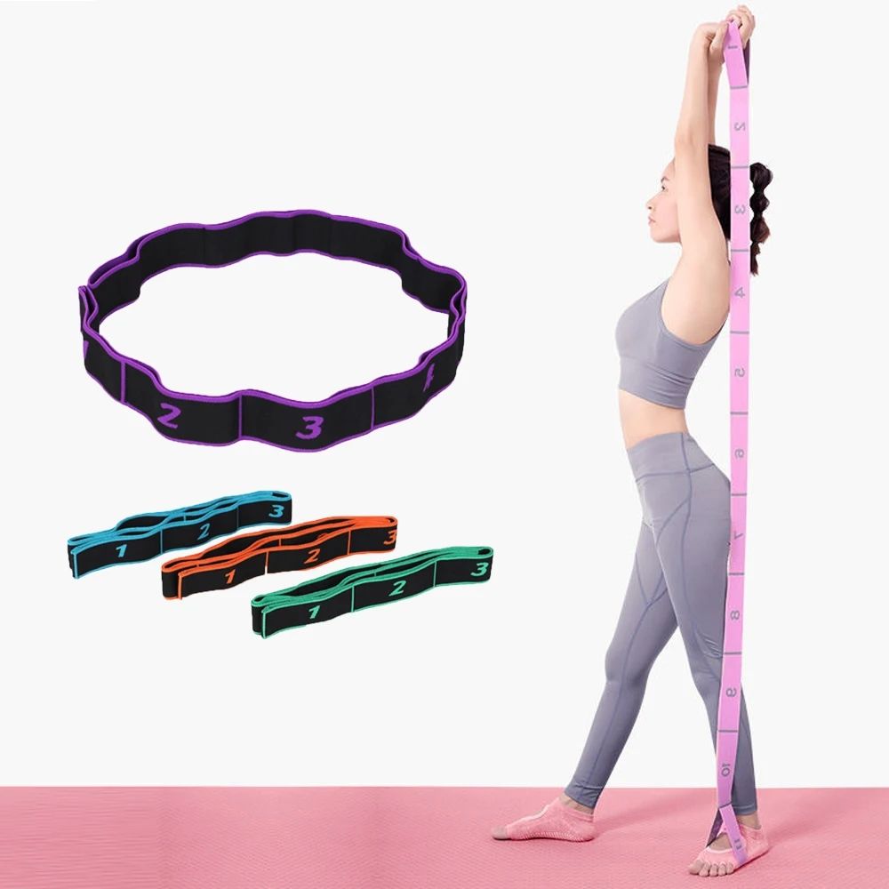 Elastic Dance Stretching Pull Strap Belt Fitness Exercise Yoga Resistance Band With Number