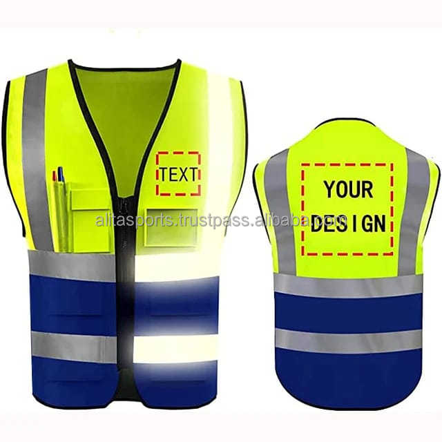 New Arrivals Hi-Vis Fluorescent Safety Vest Custom Colors Reflective Gear All Sizes With Custom Logo