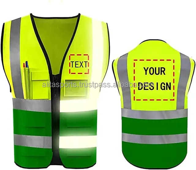 New Arrivals Hi-Vis Fluorescent Safety Vest Custom Colors Reflective Gear All Sizes With Custom Logo