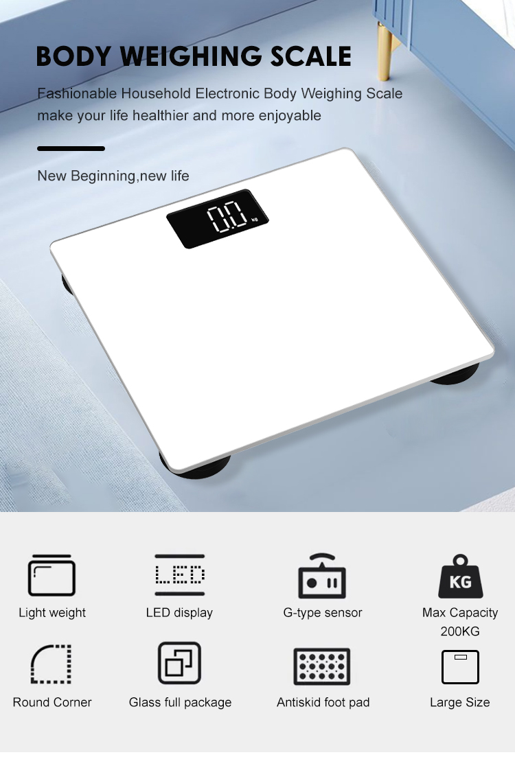 200kg digital weight full body analyzer bathroom weighing scales