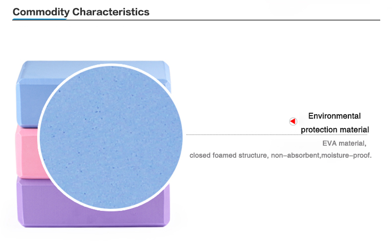 Factory Price eva foam custom printed eco-friendly EVA yoga block Yoga brick