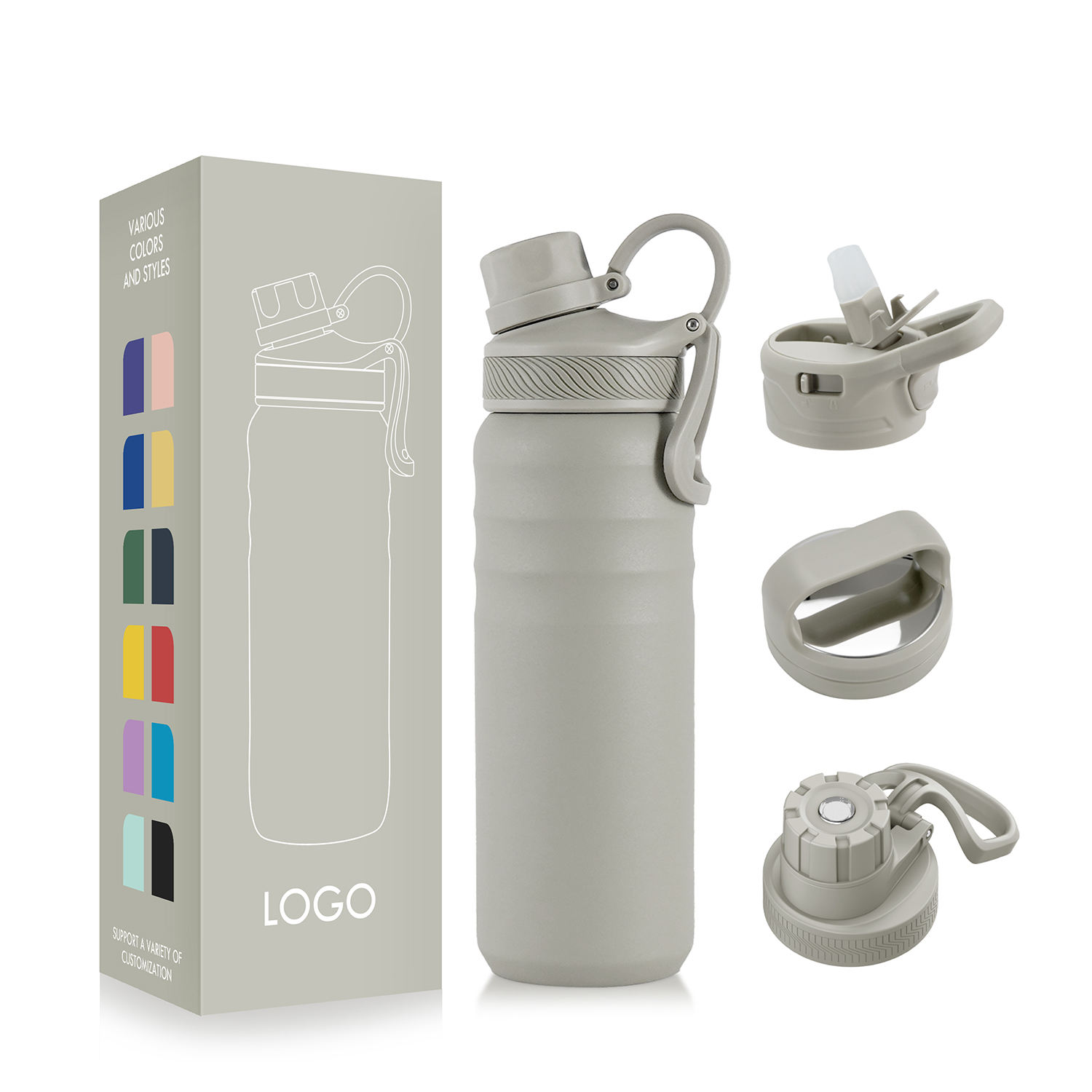 AS 18oz stainless steel insulated sports water bottles